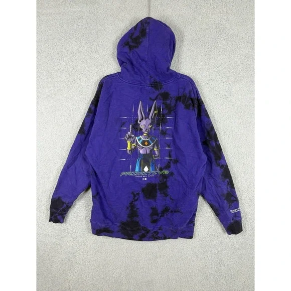 Primitive X Dragon Ball Super Shadow Beerus Hoodie Purple Wash Hoodie Sz M Mens - Picture 1 of 7